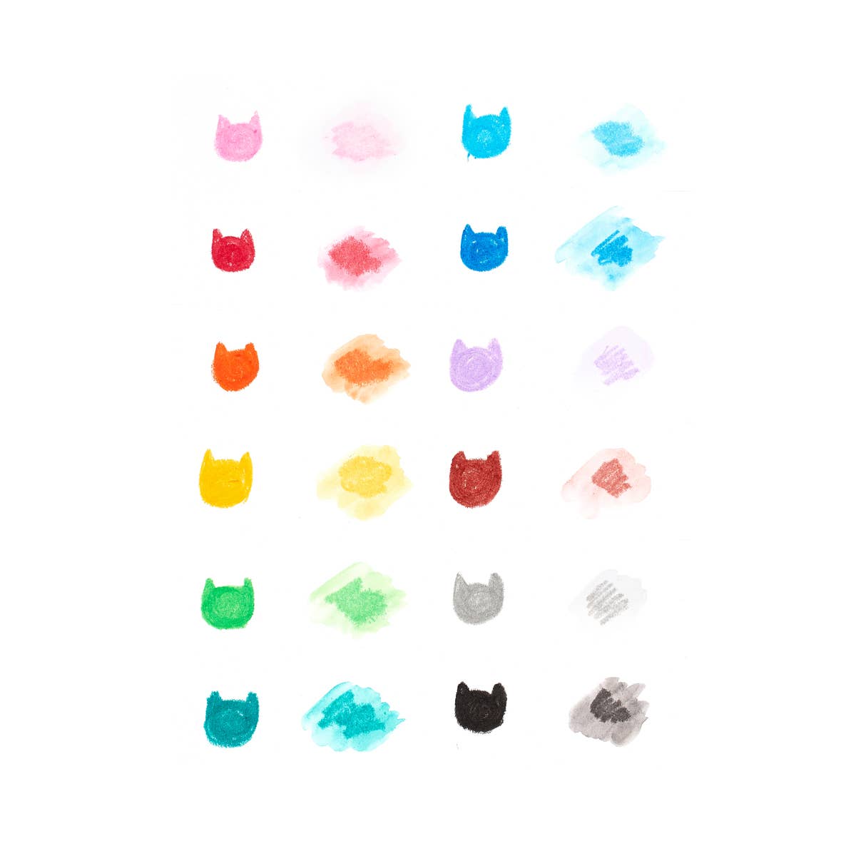 Cat Parade: Twist-Up Watercolor Gel Crayons (Set of 12)