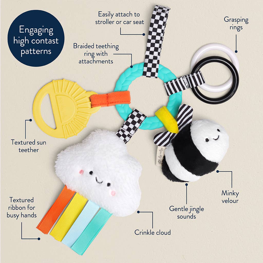 Bitzy Busy Ring™ Teething Activity Toy - Veggie