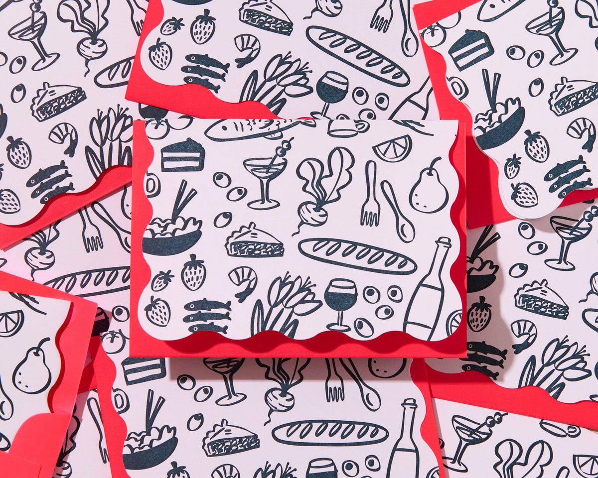 Dinner Party Set of 10 Notecards