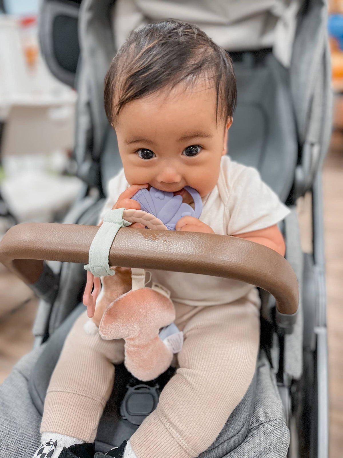 Bitzy Busy Ring™ Teething Activity Toy - Veggie