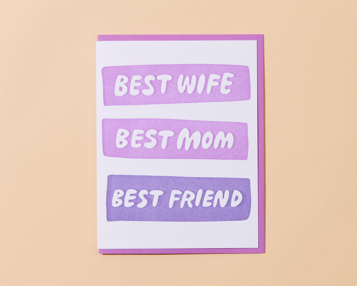 Best Wife/ Best Friend (Sweet) Card