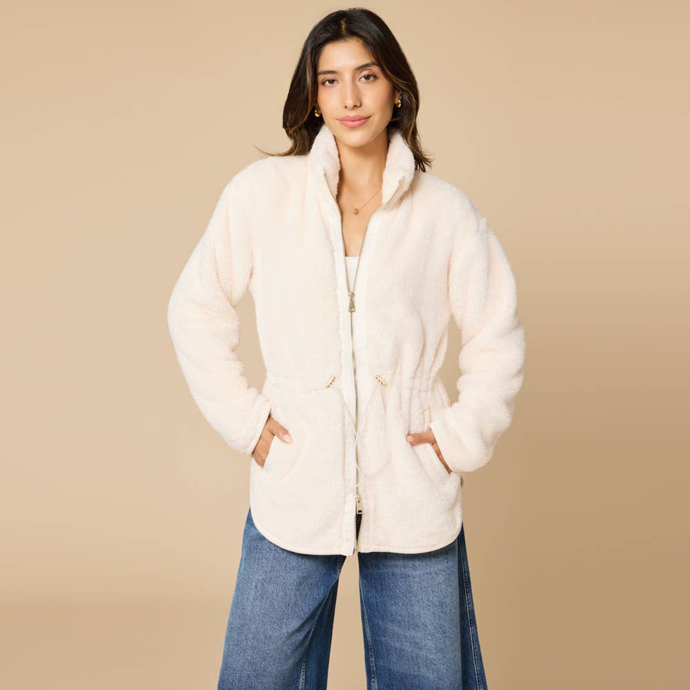 DreamPlush Almond Zip Tunic
