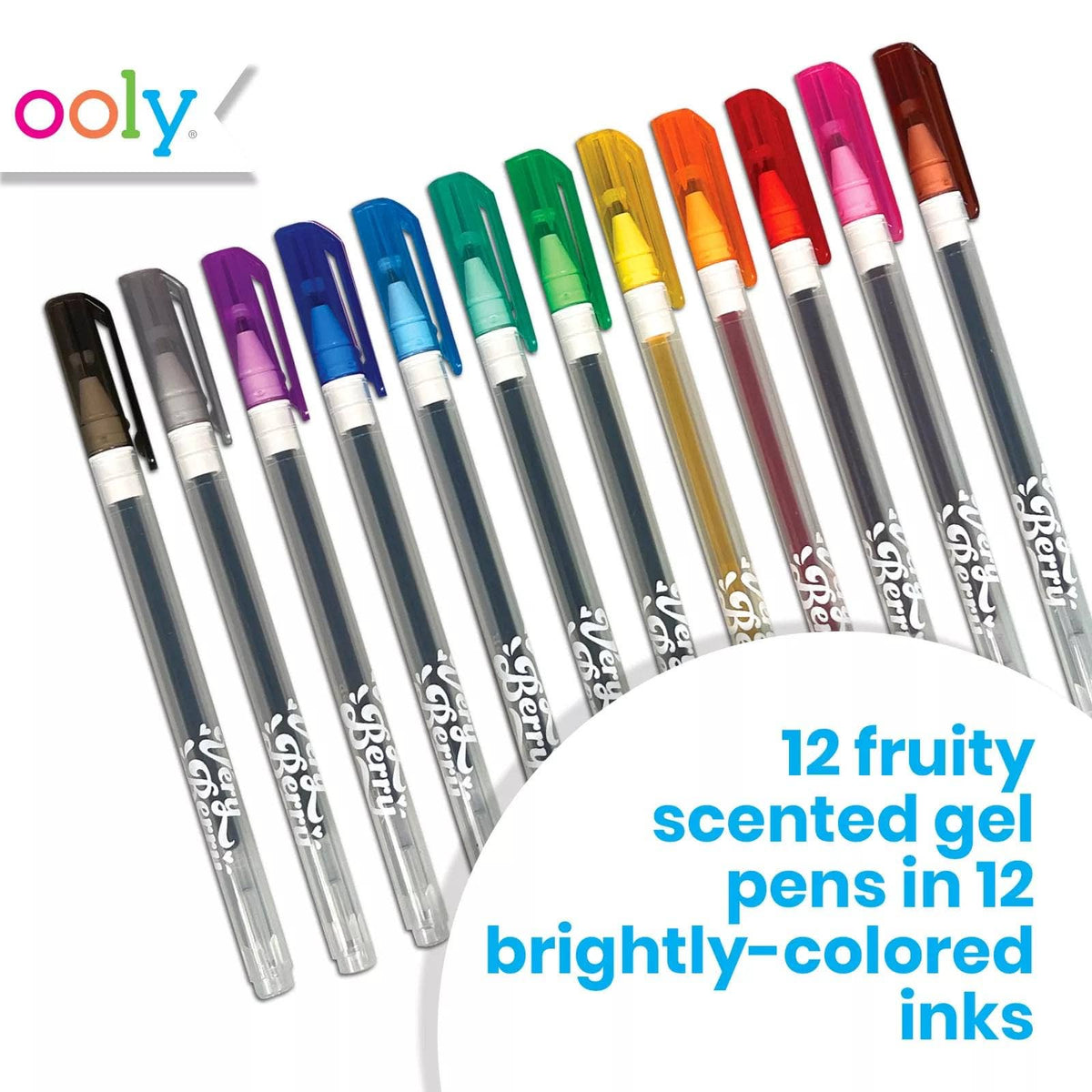 Very Berry: Strawberry Scented Gel Pens (Set of 12)
