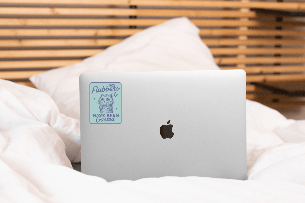 My Flabbers Have Been Gasted Sticker - anxiety, cat, kitten