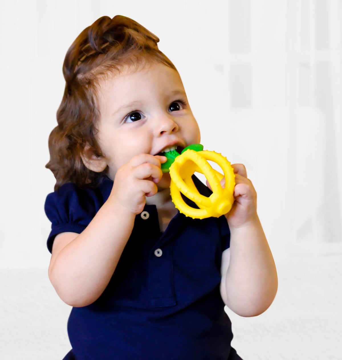 Bitzy Biter™ Teething Ball Baby Teether - Lemon