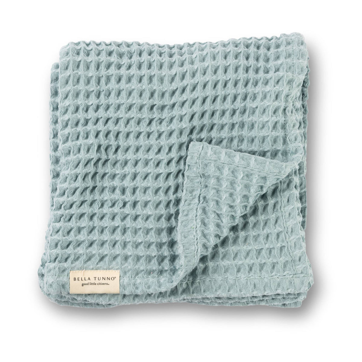Waffle Baby Blanket Fog - Blue