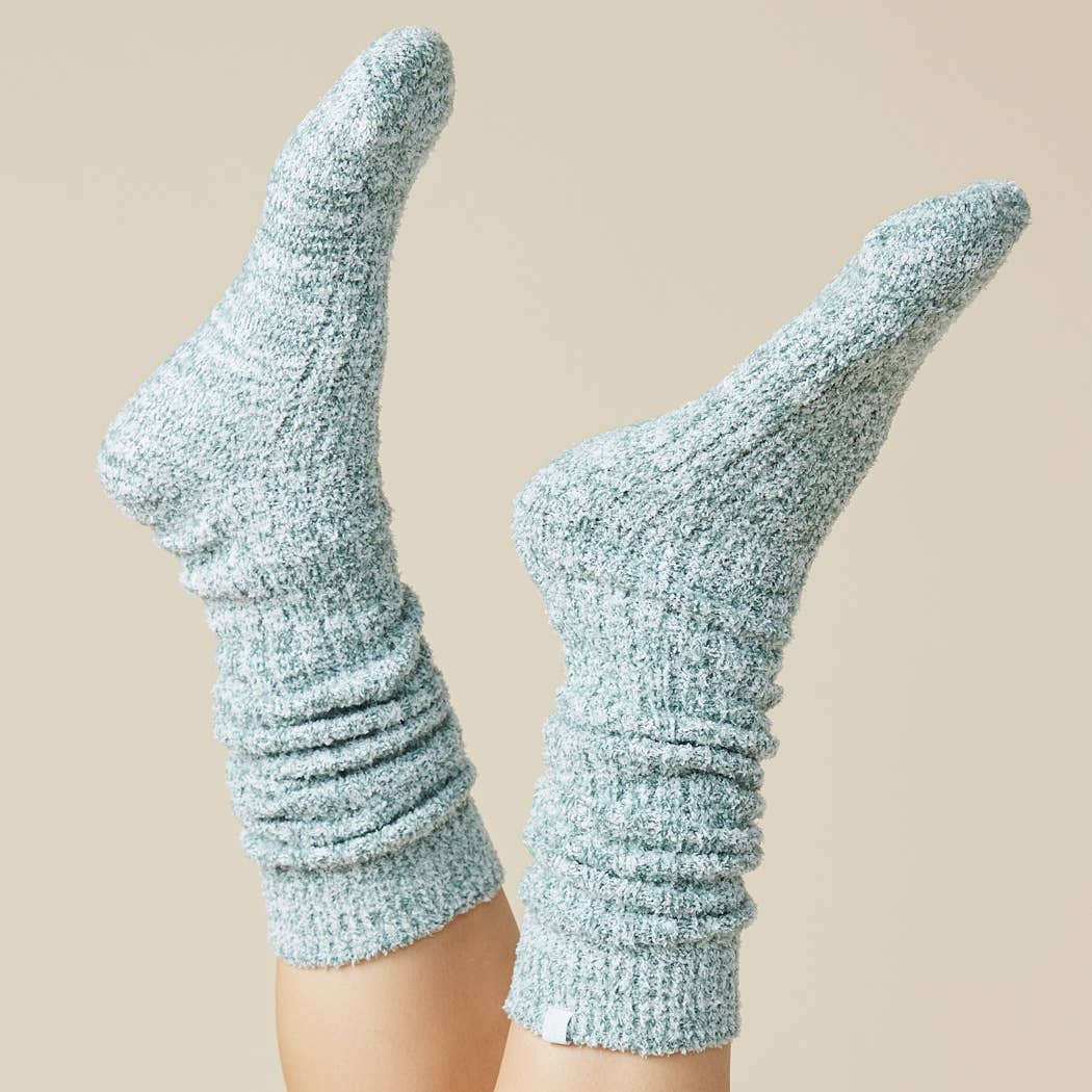 Women's Heather Grey Slouchy Marshmallow Socks