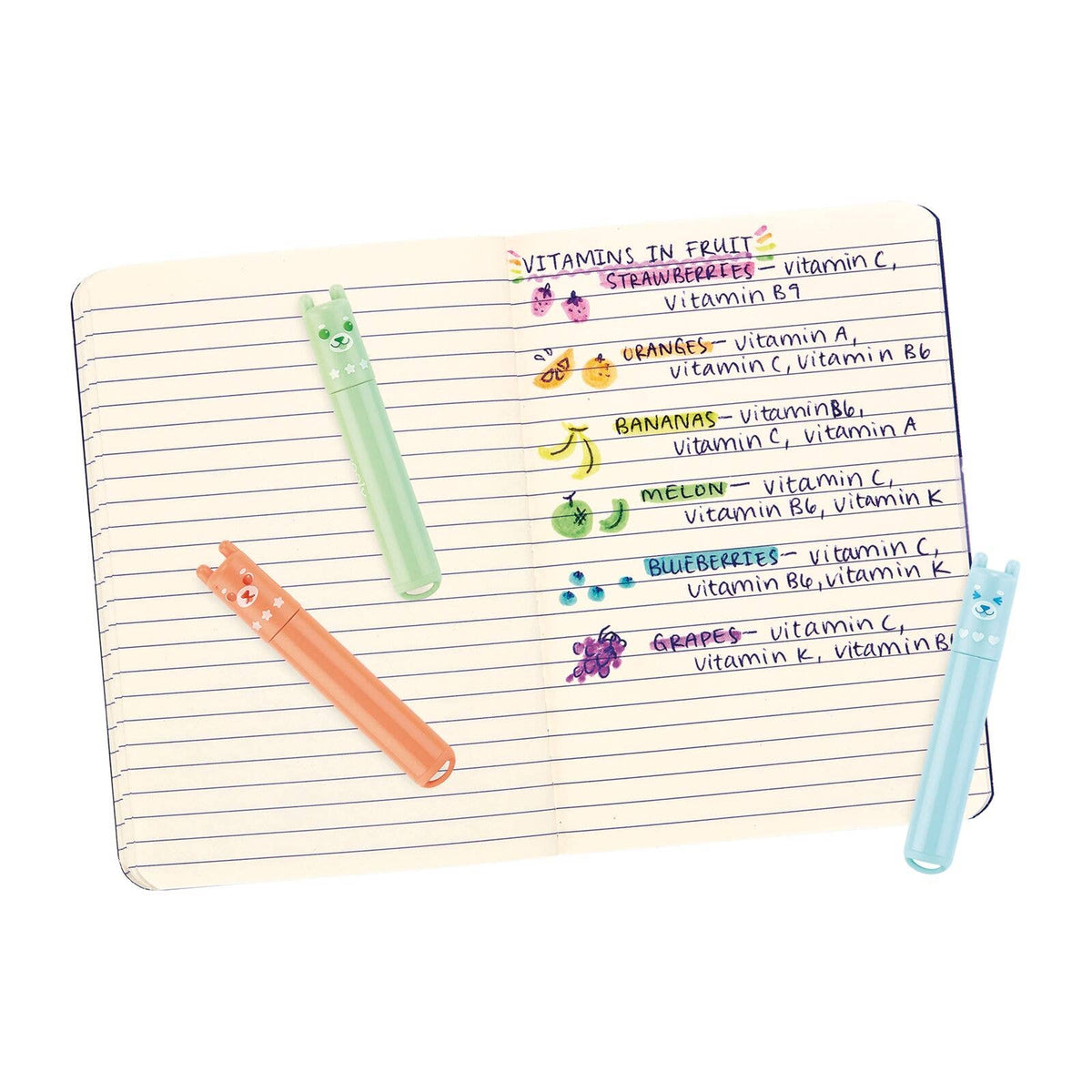 Beary Sweet: Mini Scented Neon Highlighters (Display of 24 U