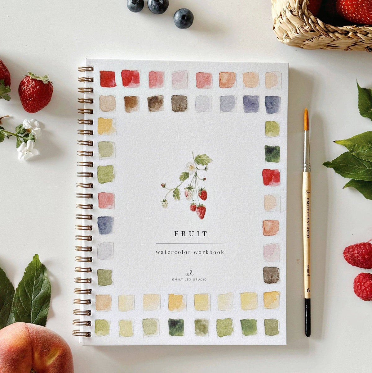 Fruit watercolor workbook
