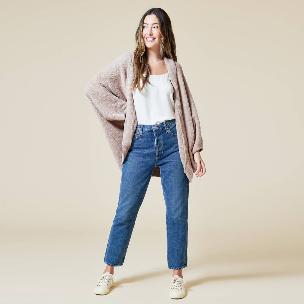 Soft & Cozy One Size Coco Marshmallow Shrug