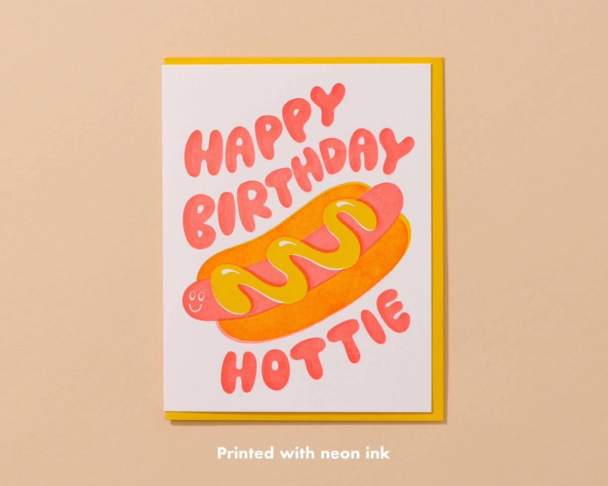 Happy Birthday Hottie Letterpress Card