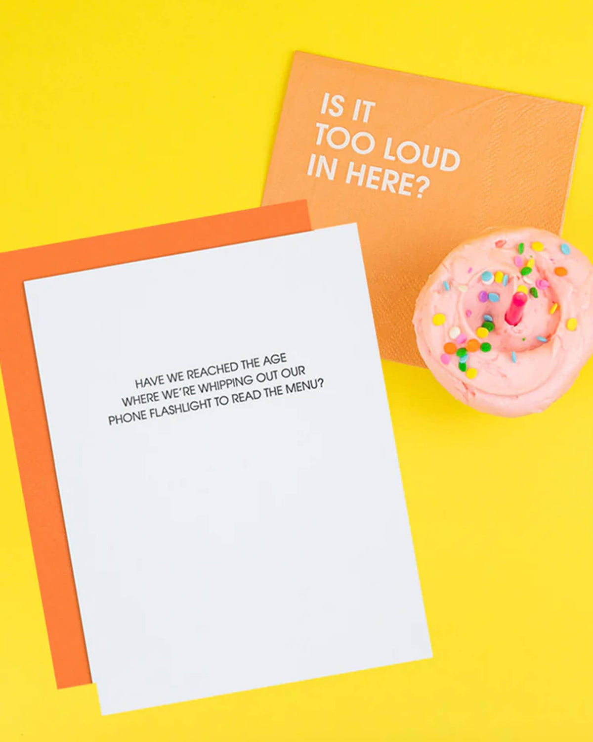 Years Old: Read Menu With Phone Flashlight Birthday Card