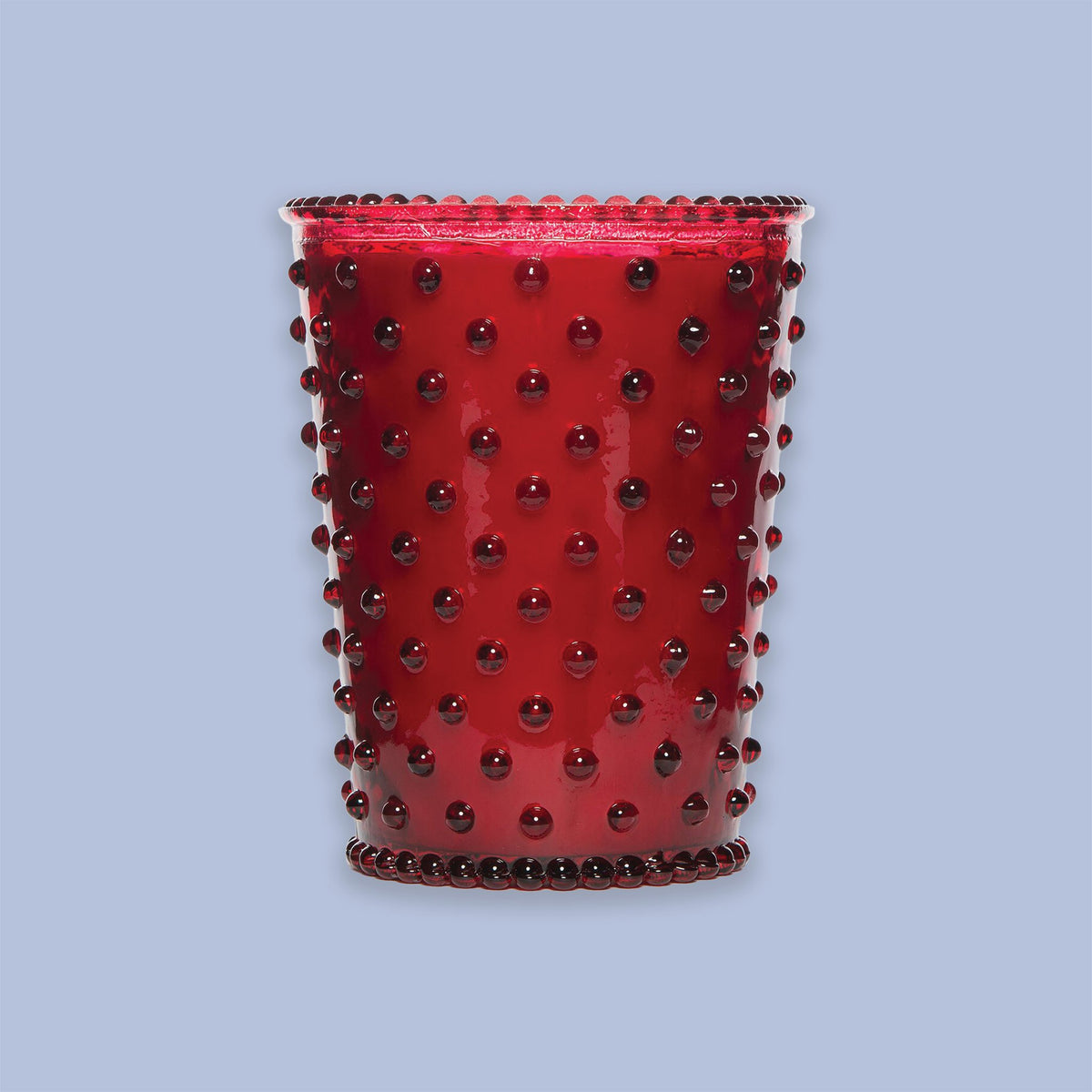 Cranberry Hobnail Candle