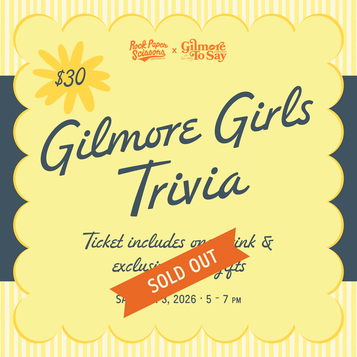Gilmore Girls Trivia Night with Rock Paper Scissors & Gilmore To Say
