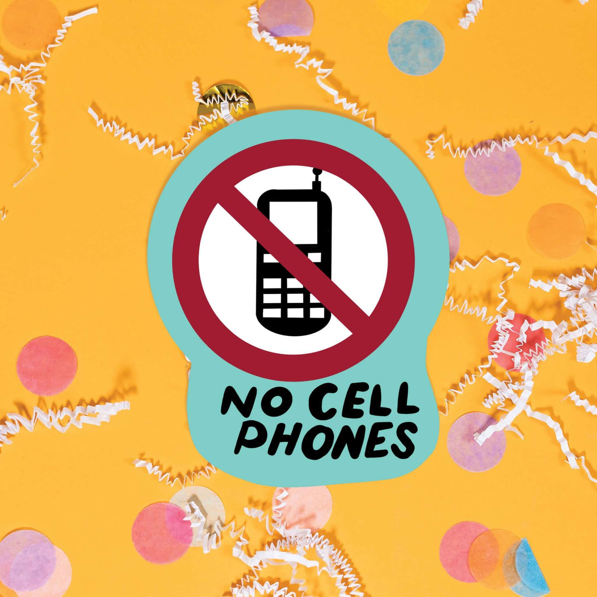 GG Inspired No Cell Phones Decal Sticker
