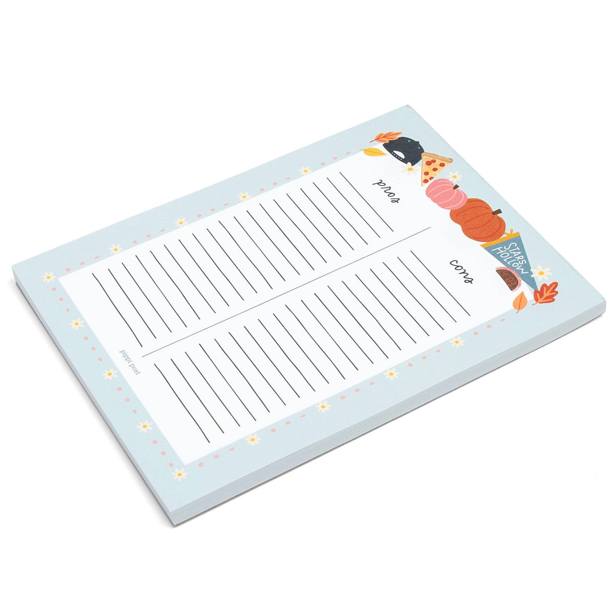 Pros & Cons Fall Stars Hollow Notepad