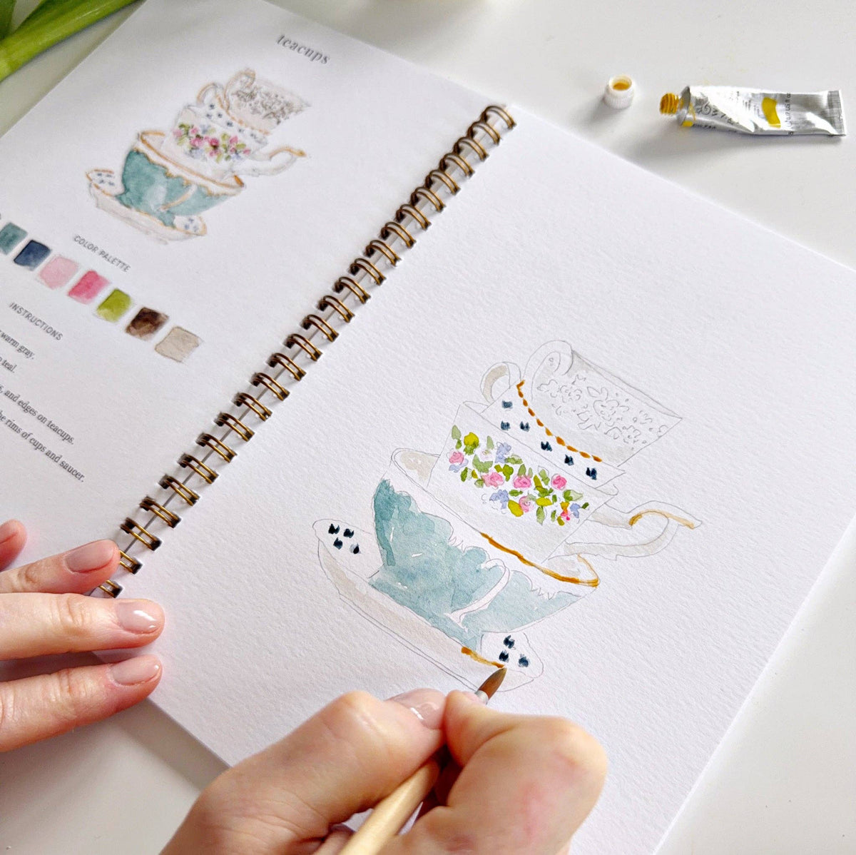 Spring watercolor workbook
