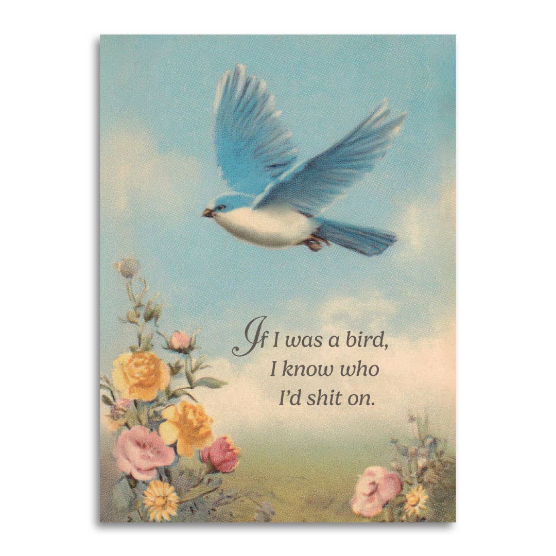 If I Was a Bird, I Know Who I’d Shit On - Funny Vintage Card