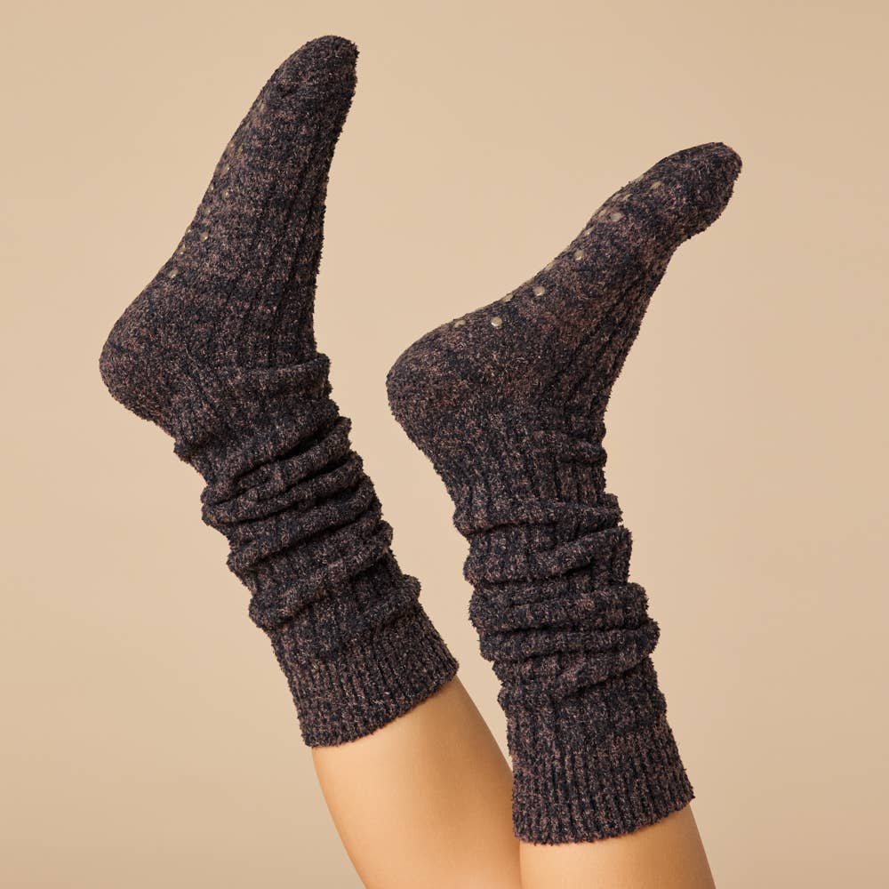 Women's Heather Grey Slouchy Marshmallow Socks