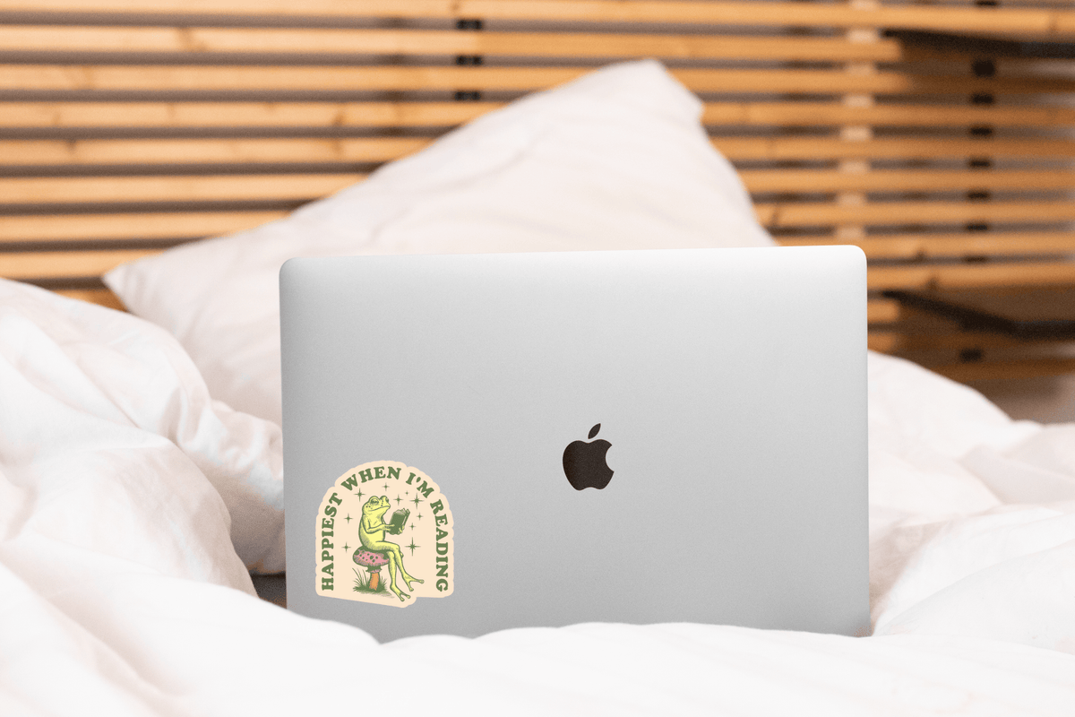 Happiest When I'm Reading Sticker