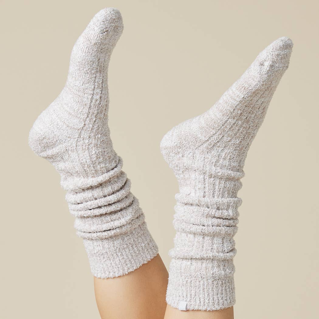 Women's Heather Grey Slouchy Marshmallow Socks