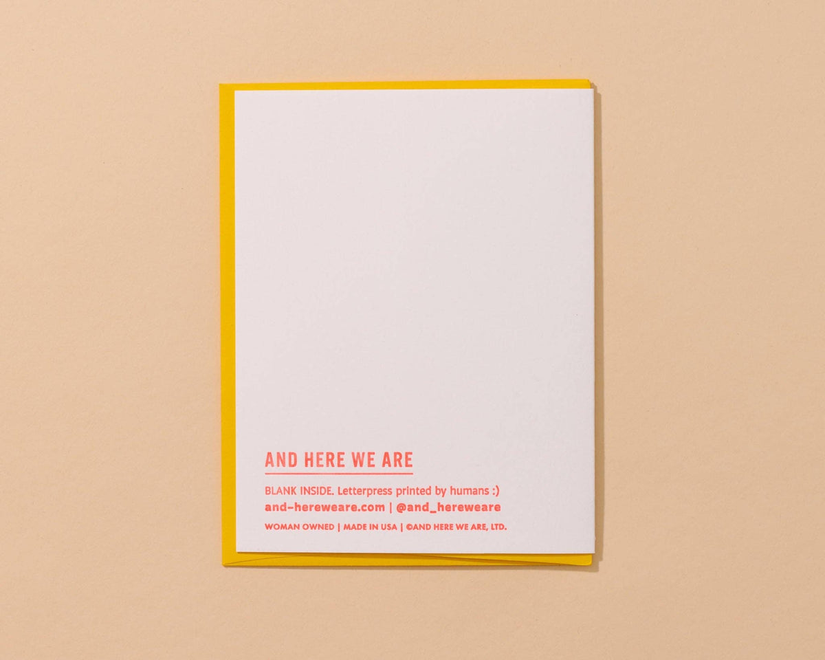 Happy Birthday Hottie Letterpress Card