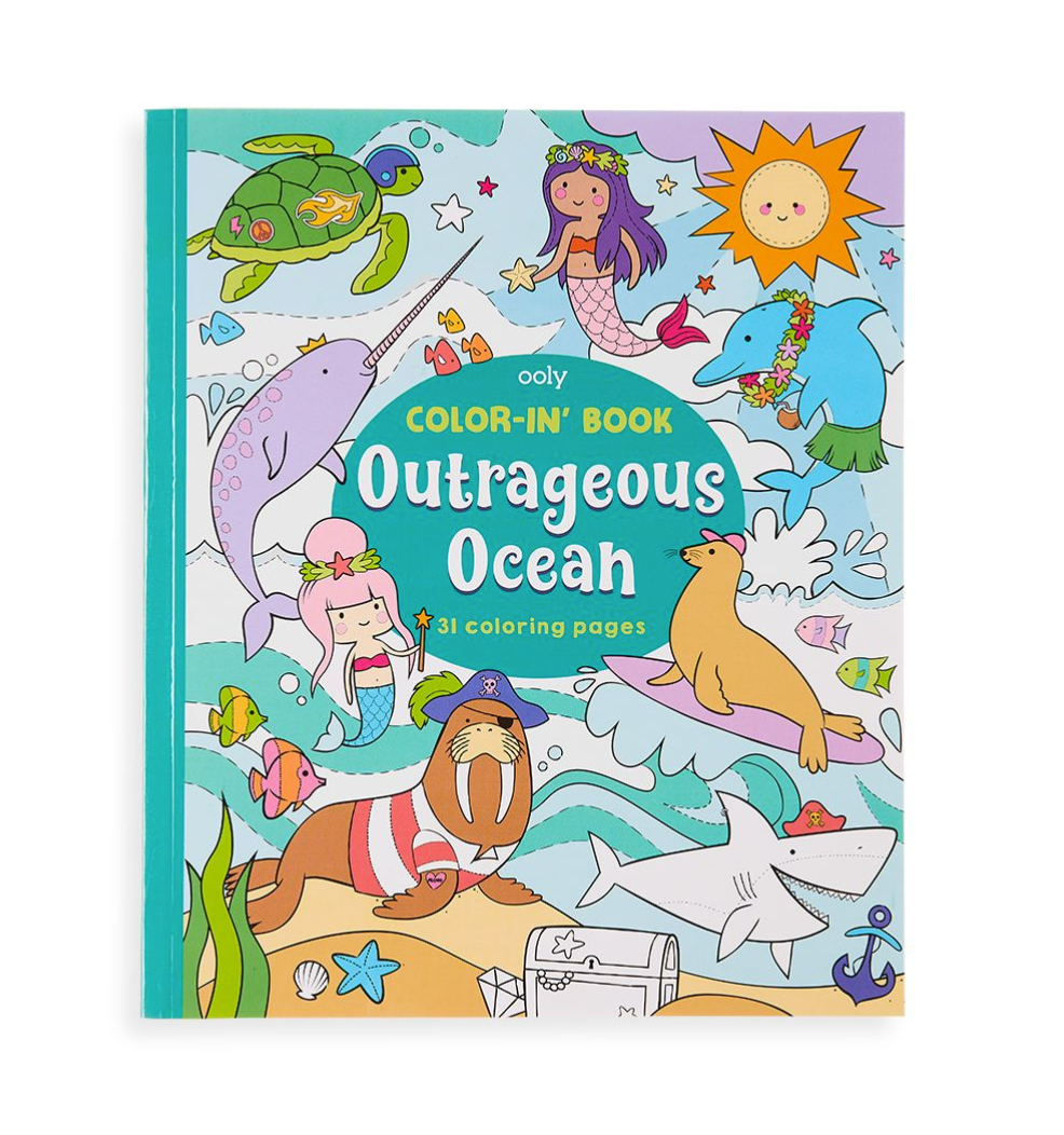 Color-in' Book: Outrageous Ocean (8" x 10";31 Pages)