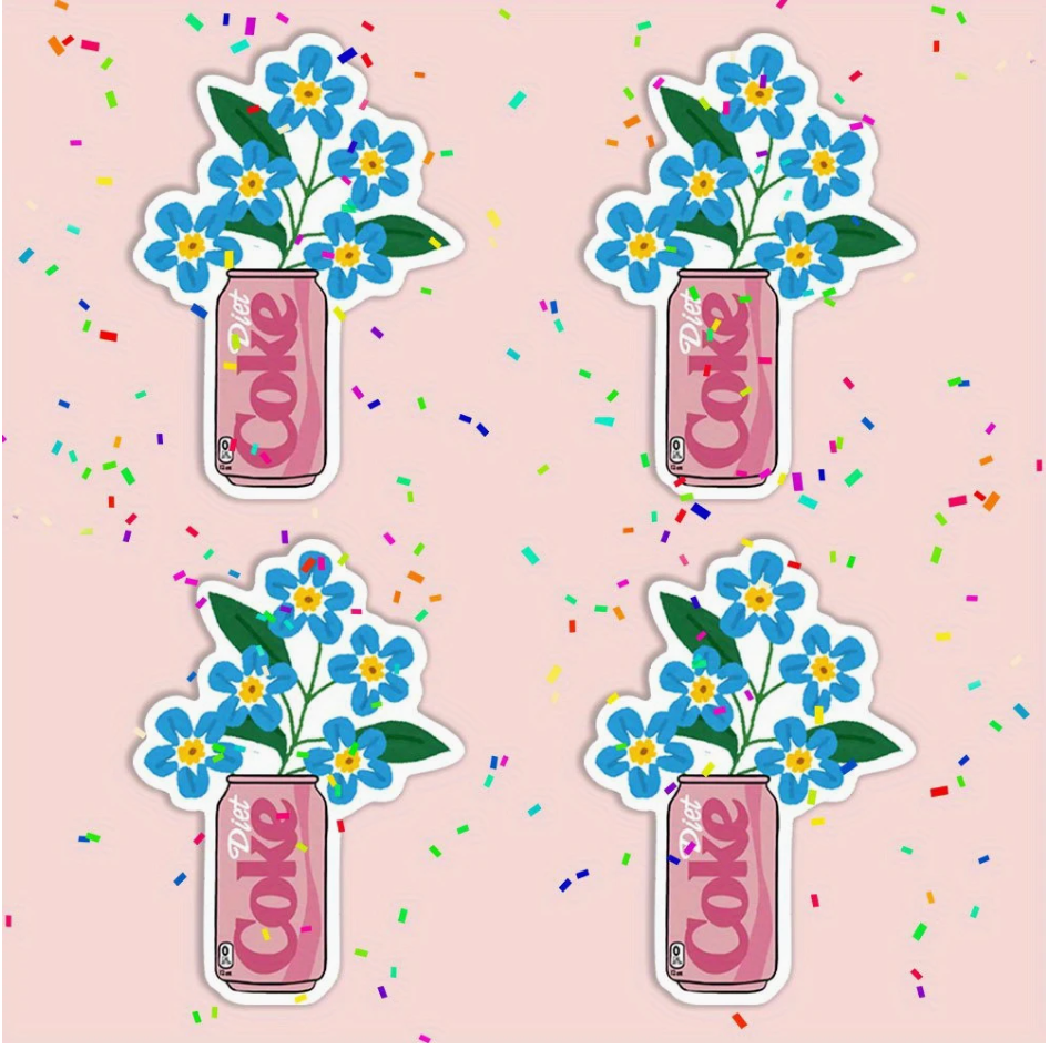 DC Flower Can Sticker