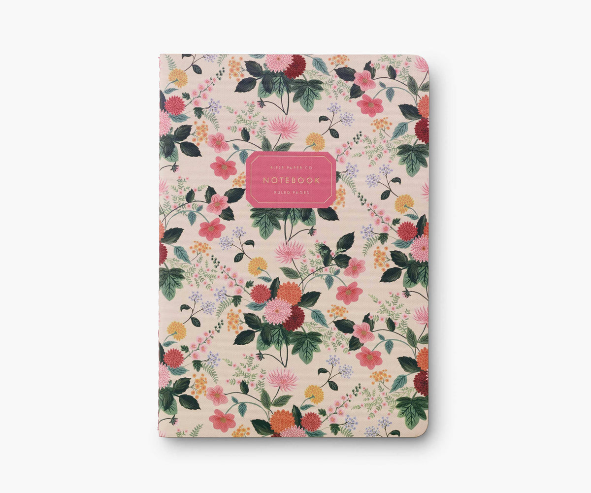 Assorted Set of 3 Dahlia Notebooks