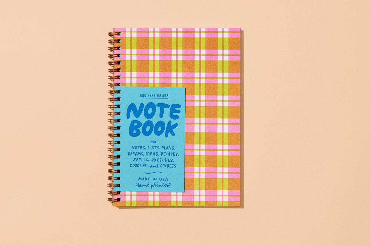 Gingham A5 Spiral Notebook