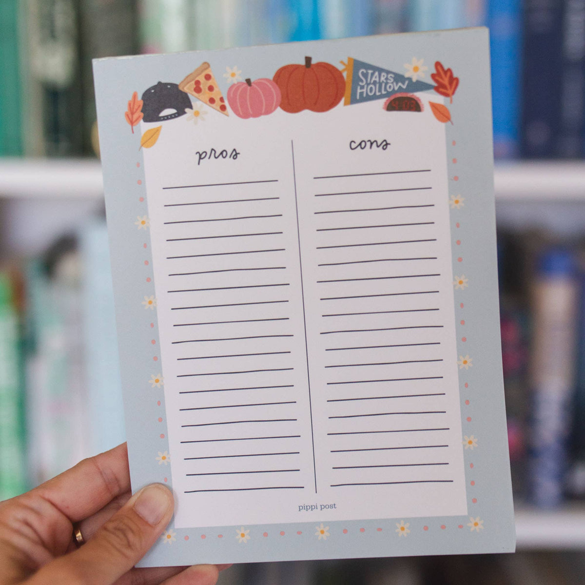 Pros & Cons Fall Stars Hollow Notepad