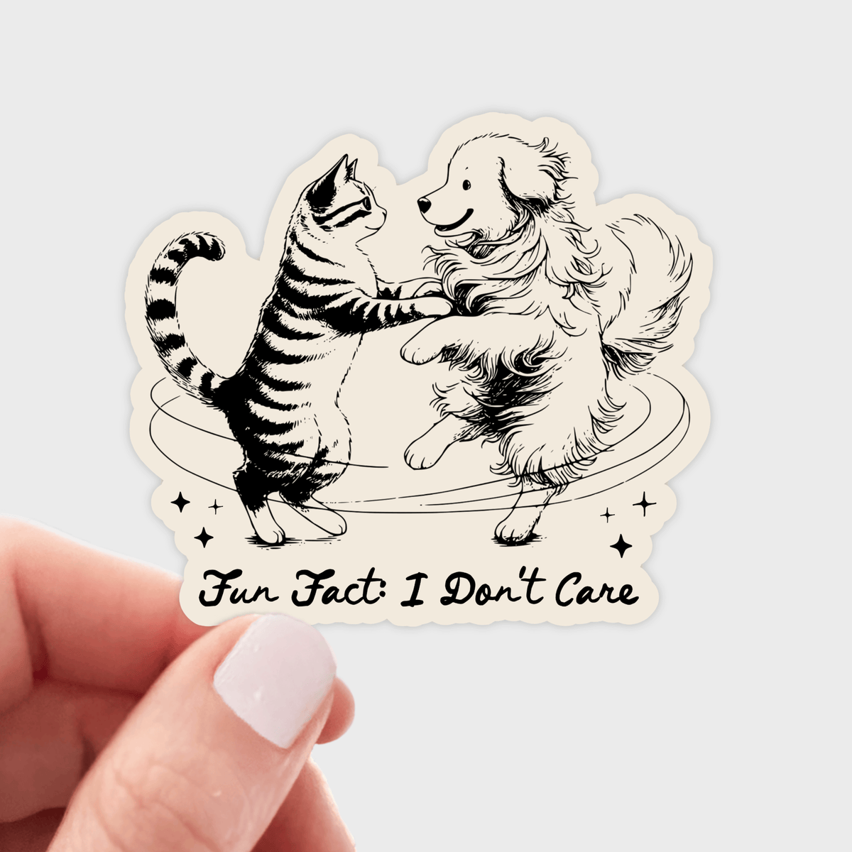 Fun Fact: I Don't Care Sticker