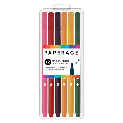 Felt Tip Fine Liner Pen Set  Earthtones