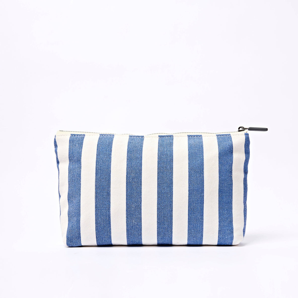 Maida Vale Medium Pouch in Denim Stripe Cotton Canvas