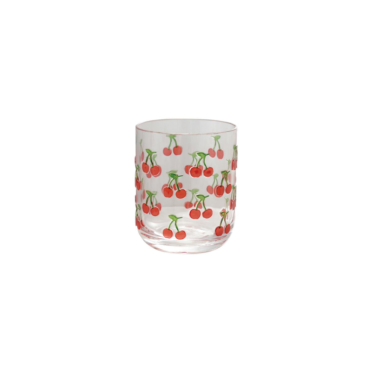 14 oz. Acrylic Drinking Glass with Cherries, Red & Green
