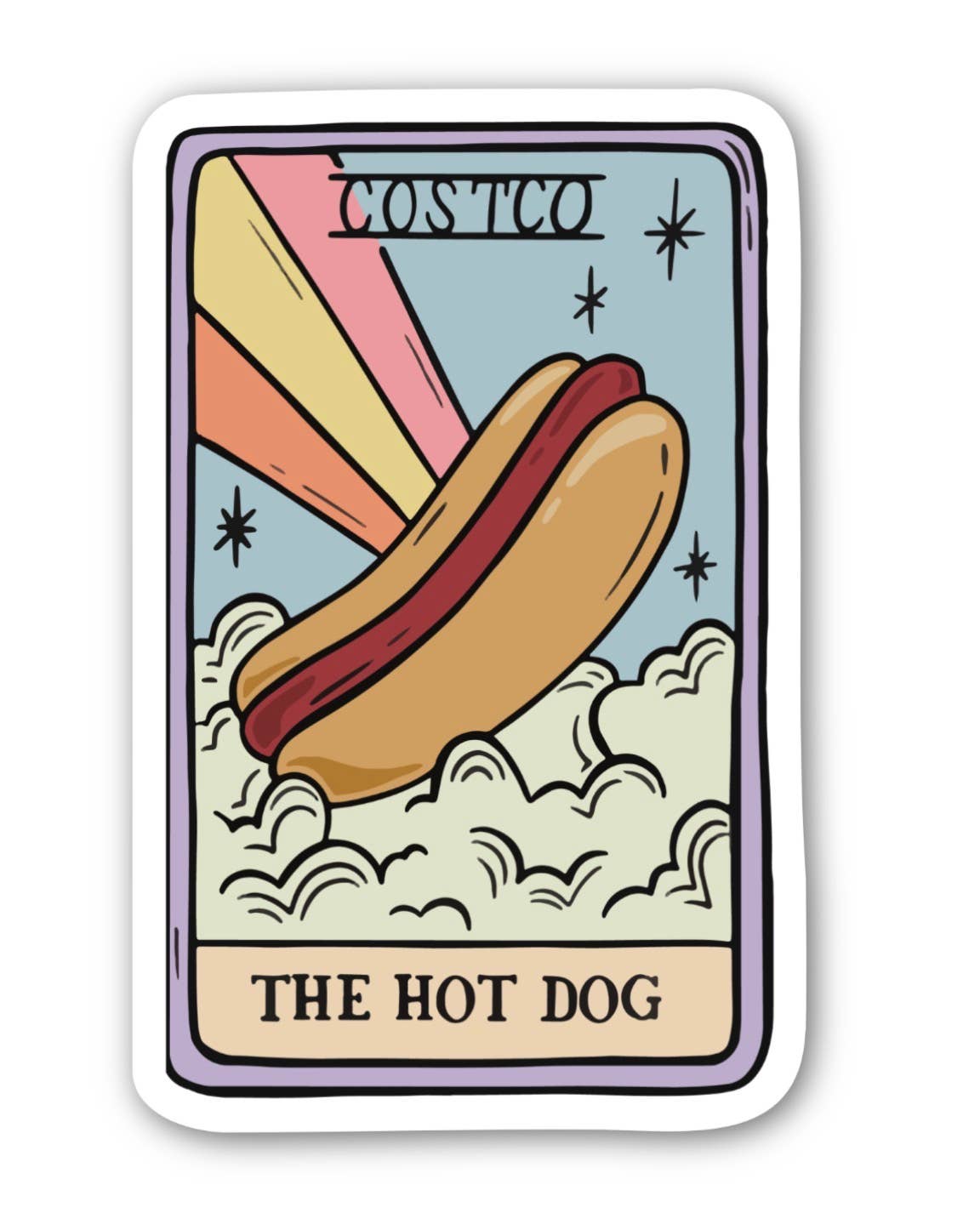 Costco Hot Dog Tarot Sticker 