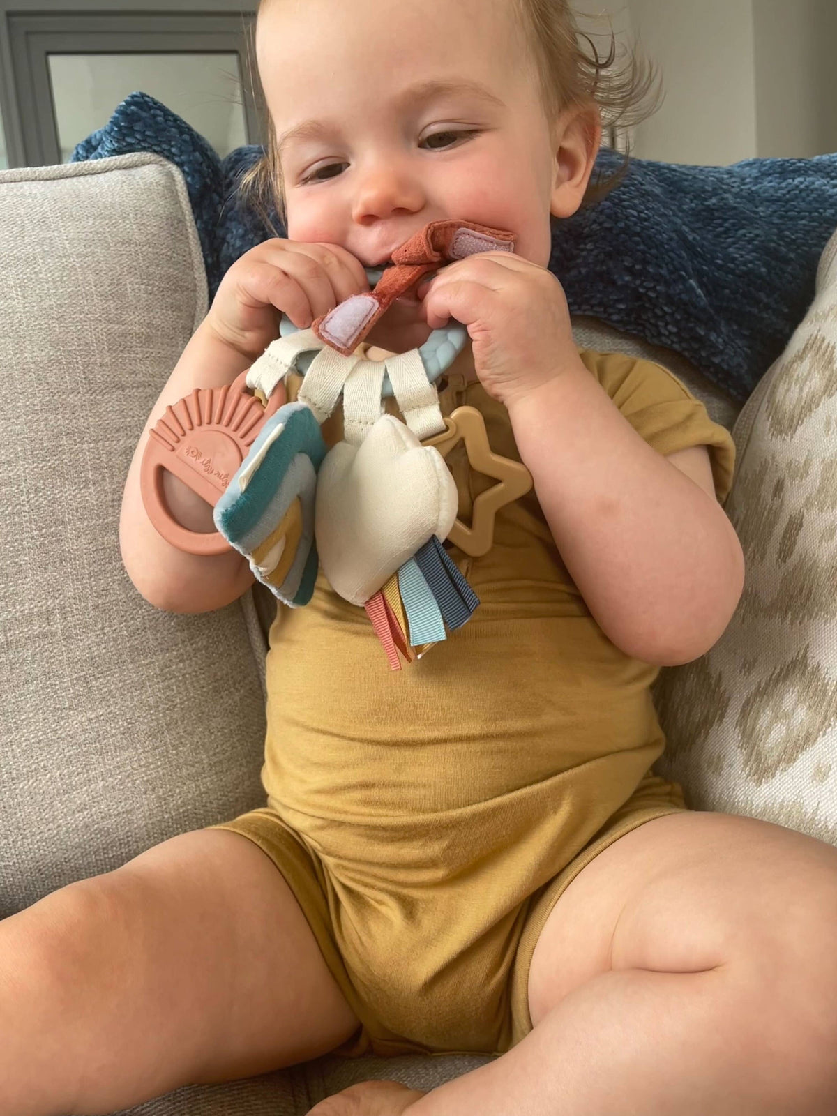Bitzy Busy Ring™ Teething Activity Toy - Veggie