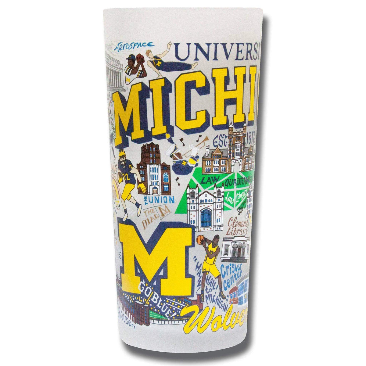 Michigan, University of Collegiate Drinking Glass